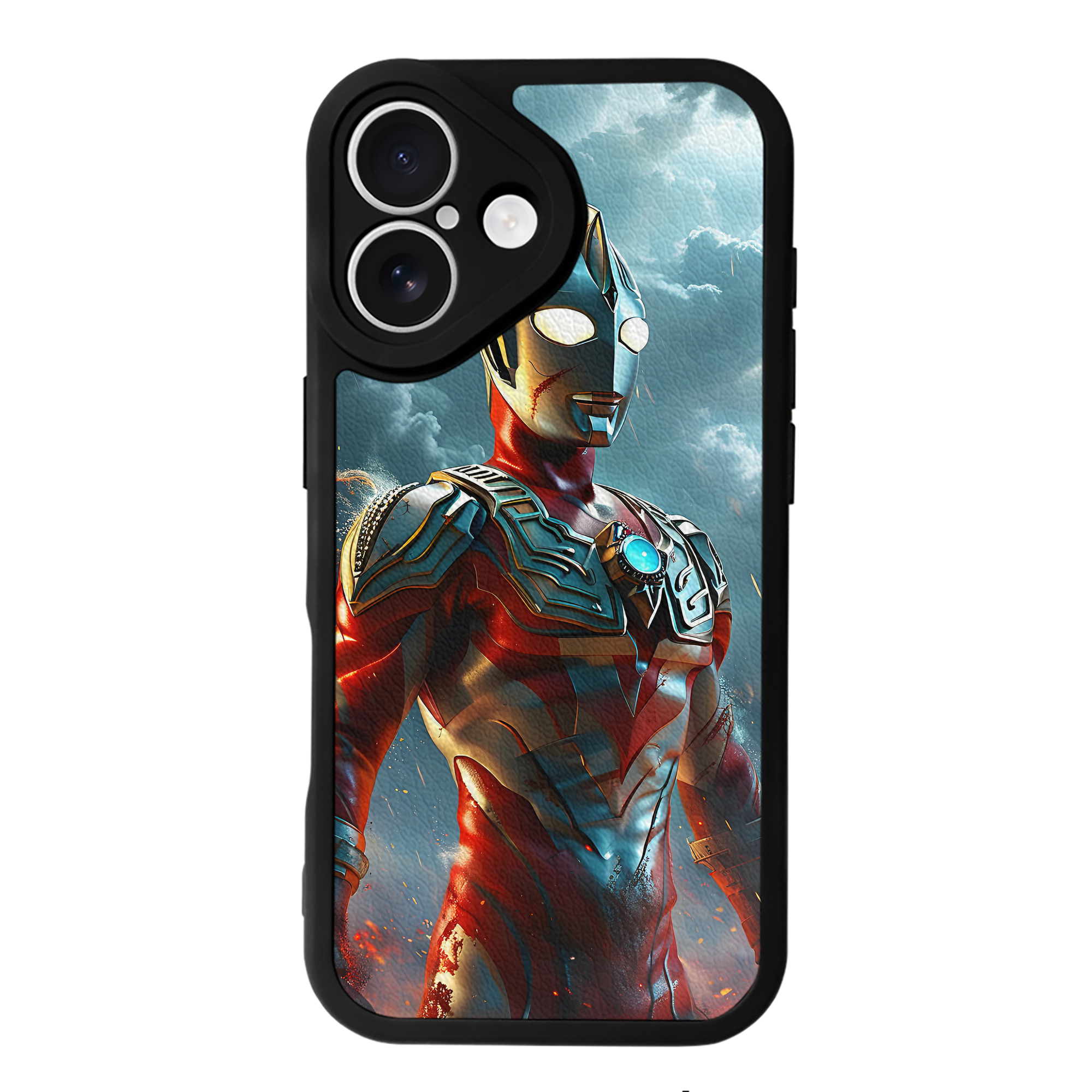 （画像用） ウルトラマン Ultraman 【iPhone 16シリーズ対応】シリコンスマホケース（レザー調） 材質：シリコン